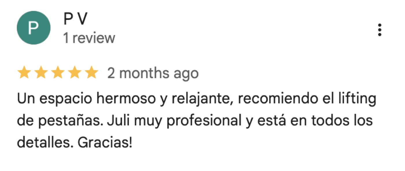 Captura de reseña 1 en Google